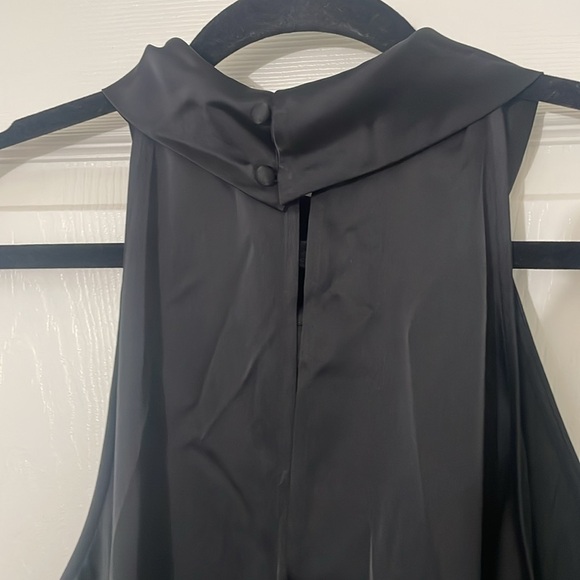BANANA REPUBLIC BLACK LILI SATIN MINI DRESS Size XL NWOT - Picture 4 of 4